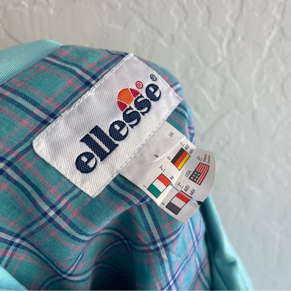 Rare Vintage Ellesse Full Zip Blue Gold Jacket Lady Golfer Women's Size 10 - Picture 5 of 7